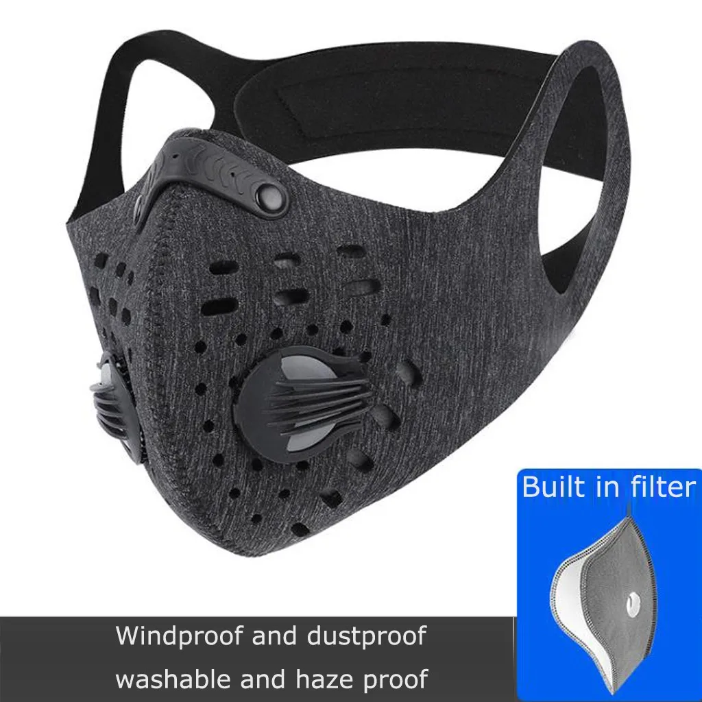 Мужская/Женская дышащая маска для рта PM2.5 унисекс лица Защитная теплая осенне