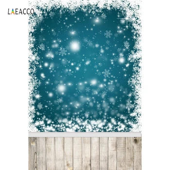 

Laeacco Snowflakes Wooden Floor Christmas Photography Backgrounds Vinyl Studio Backdrops For Photo New Year Home Decoration Prop