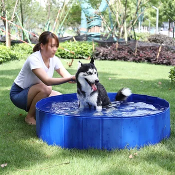 

Canada Delivery Pet Dog Swimming Pool Foldable Dog Swimming Pool Portable PVC Outdoor Durable Bathing Tub Kid Pool for Large Dog