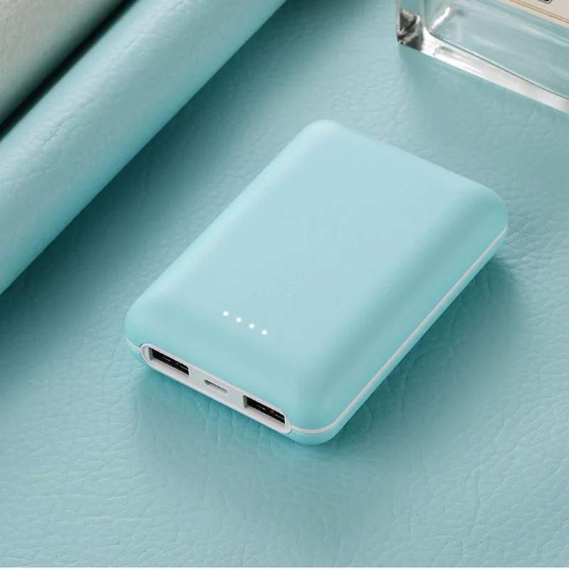 TUOSHIKE 10000 мАч Мини банк питания два порта Usb портативный внешний аккумулятор зарядное устройство банк питания быстрая зарядка для Iphone Xiaomi LG - Цвет: Green
