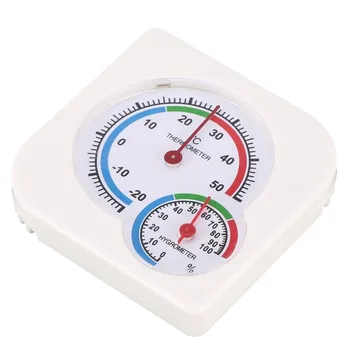 

Useful White Mini Thermometer For Nursery Baby House Room Wet Hygrometer -20~50 Deg.C Temperature Meter