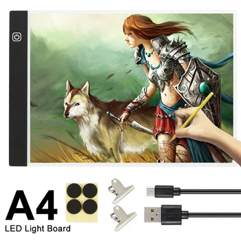 

A4 Led Copy Table Luminous Board Sketch Reflection Dimming Bracket Painting Mirror Plate Tracing Copy Table Projection Plotter