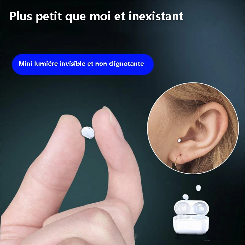 Écouteurs bluetooth invisibles sans fil TWS Mini sans douleur Micro semi intra auriculaires