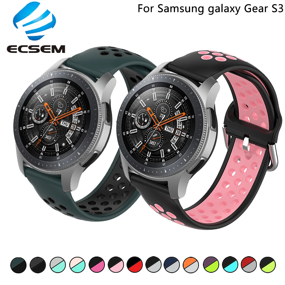Силиконовый ремешок для Samsung Galaxy watch 46 мм аксессуары два цвета galaxy active2 браслет |