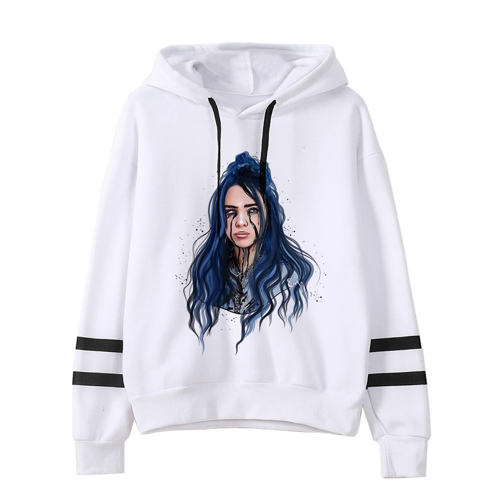 Billie Eilish толстовки для мужчин/женщин Забавный Модный свитшот в стиле хип хоп kawaii с