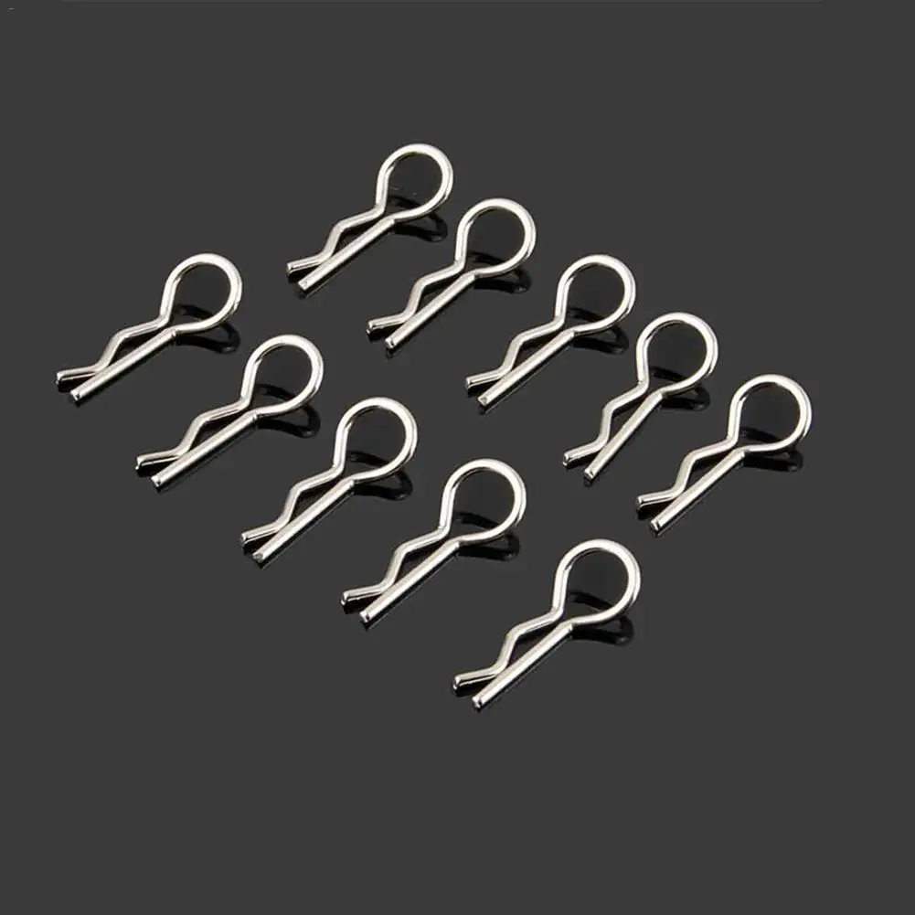100pcs 1:10 Universal Scale Bend Body Clips Pins Sliver Black Buggy Shell RC Car Parts For Redcat HPI Himoto HSP Truck 100pcs 1:10 Universal Scale Bend Body Clips Pins Sliver Black Buggy Shell RC Car Parts For Redcat HPI Himoto HSP Truck