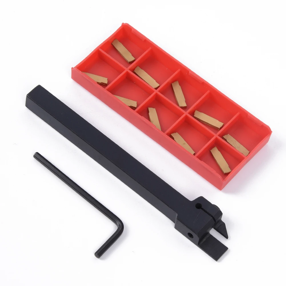 

Turnings Tool Kit Holder Replacement Carbide Inserts+MGEHR1010-2 Groovings Lathe