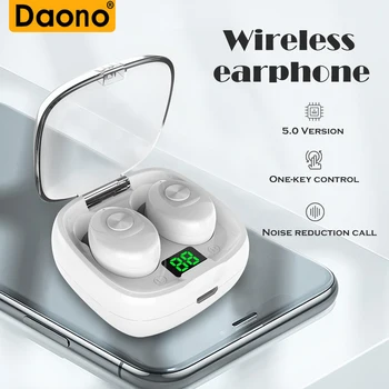 

DAONO TWS Bluetooth Earphone 6D Stereo Bluetooth 5.0 Wireless Earphones 350mAh Microphone Earphones IPX5 Waterproof Earphones