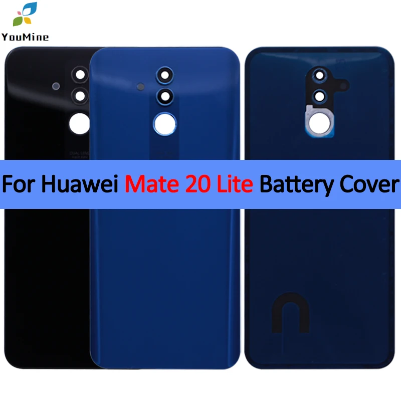 Для huawei mate 20 Lite Задняя крышка батареи корпус с объективом камеры для задний