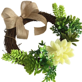 

Diy Artificial Succulent Garland Wedding Home Party Decoration Hanging Ornament Wall Door Lintel Window Decor Festive Supplies