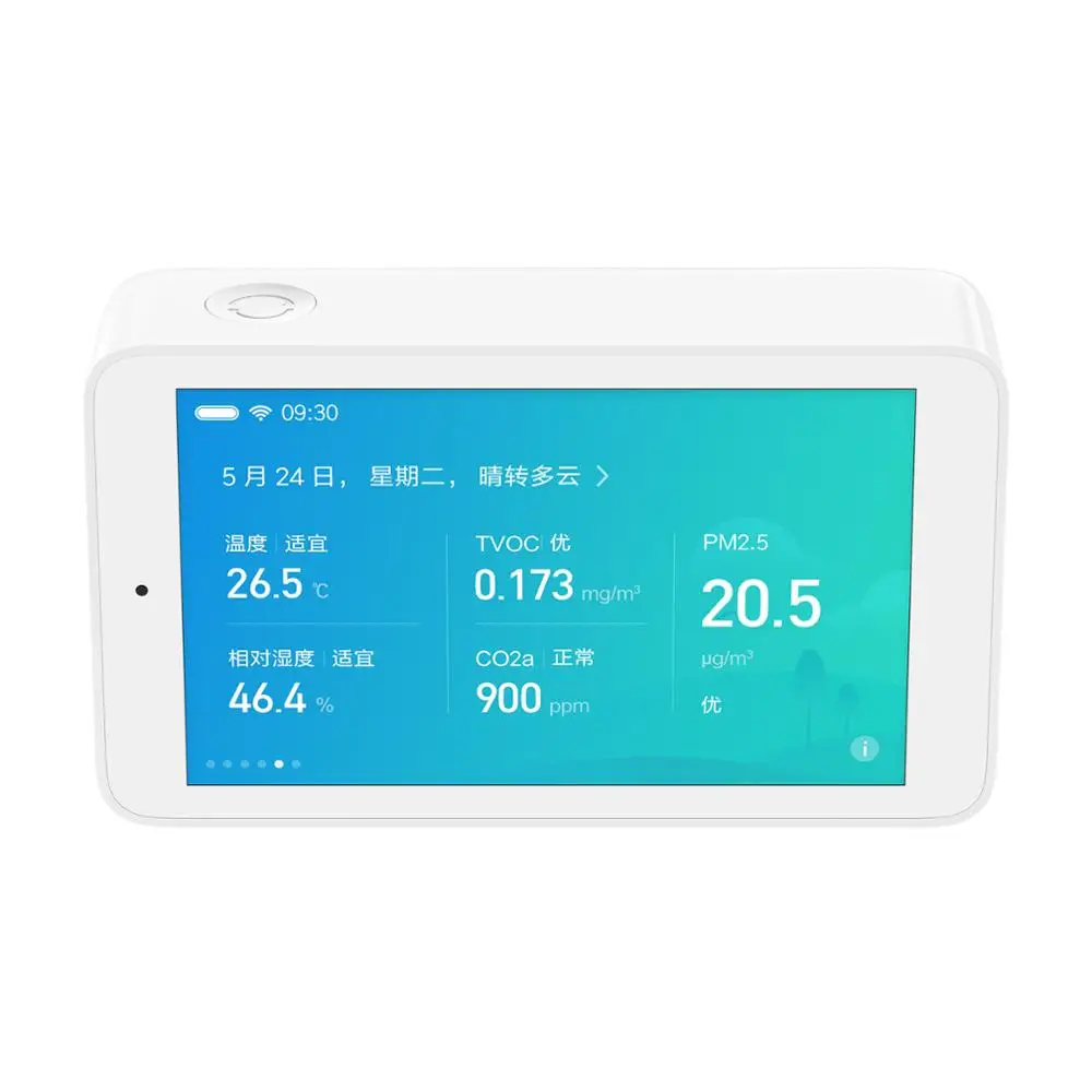 

Lucht Detector Hoge Precisie 3.97Inch Touchscreen USB Interface PM2.5 CO2a TVOC Vochtigheid Sensor Air monitor