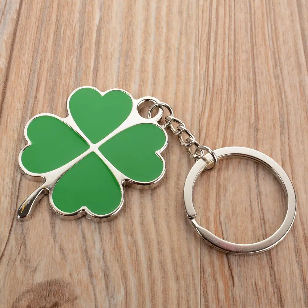 Fourleaf Clover Keychain Pendant Bag Accessories Green Fourleaf