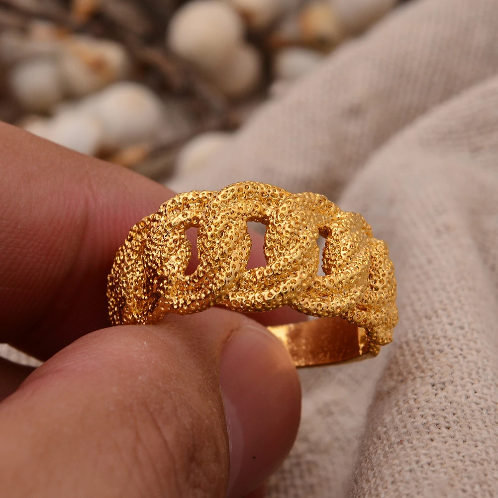 Dubai anillo de Color dorado mate para Joyería Árabe de cobre, Oriente Medio, - AliExpress