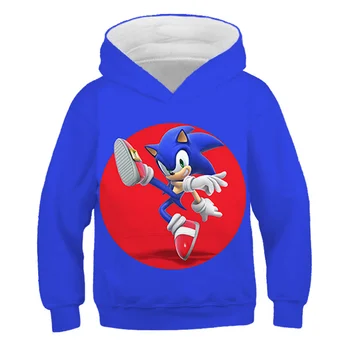 

Children Sonic the Hedgehog Pullover supersonic Sweatshirts Boys Girl Sweatshirt Tops Boys Autumn Winter Clothes kids hoodies