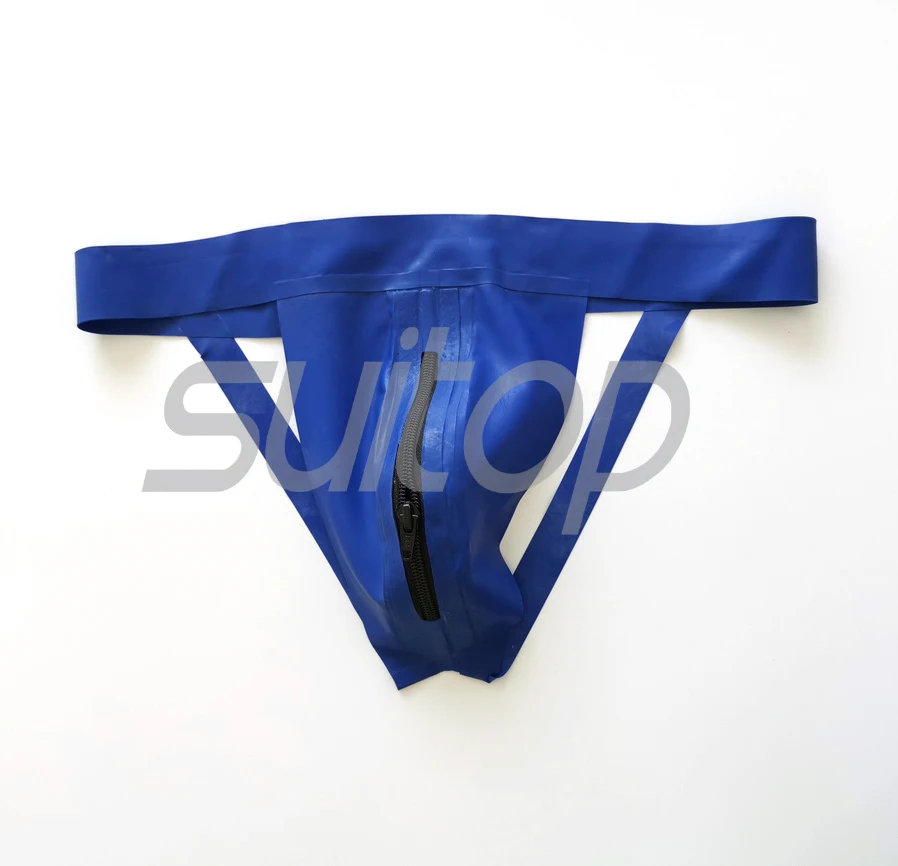 Suitop latex rubber fetish jockstrap latex Exotic briefs for men's