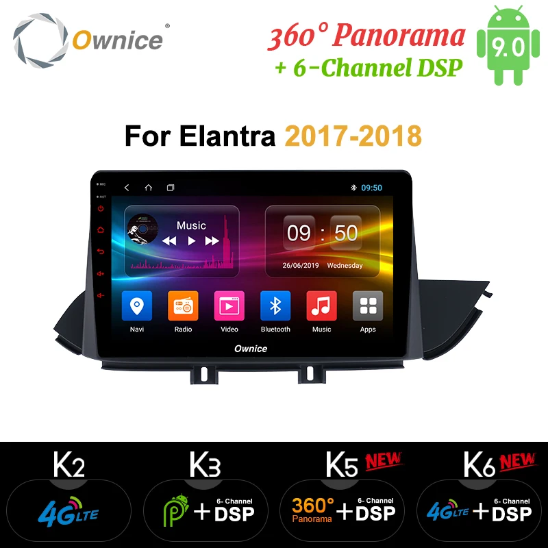 Автомобильный мультимедийный плеер Ownice k3 k5 k6 Android 9 0 автомагнитола с DVD для Hyundai