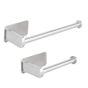 

New-Stainless Steel Toilet Roll Holder for Bathroom Kitchen Adhesive Toilet Paper Holder Toilet Roll Paper Holder with Adhesive