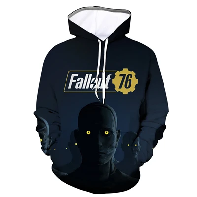 Модная мужская Высококачественная онлайн-игра Fallout 4 персонажа 3D печать мужчин и женщин Осень готический стиль толстовка горячая распродажа - Цвет: DLY-DL-FS10