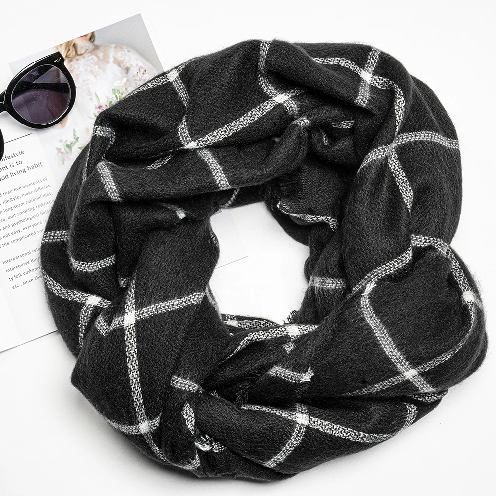 Empfohlen mNQDd Scarf for Women Plaid Bufandas Mujer Black Warm Scarf Women Winter Scarves Shawls stoles Blanket Scarf Luxury Brand