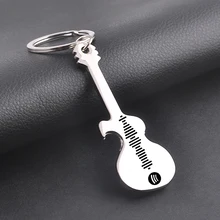 2021 personalizado spotify código de digitalização guitarra chaveiro código de música chaveiros presentes mulheres homens cerveja aberto moda chave pingente a laser gravado