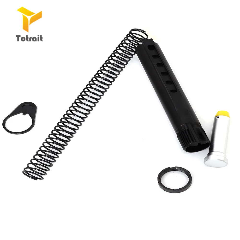 Goede Totrait Tactische AR15 Klink Mil spec 6 Positie Buffer Extension Tube Staaf Montage Kit 5 Items Combo Cilinder rod End Plaat Spr