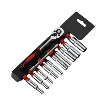

Socket Wrench Set Auto Repair Post Tool Combination 1/4 Small Fly Tag Fast Ratchet Bit Post Tool Combination