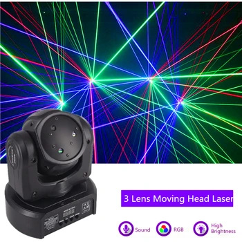 

60W RGB Beam Scanner Moving Head DMX Laser Stage Lighting Effect Projector DJ Disco Party Holiday Christmas Wedding Laser Light
