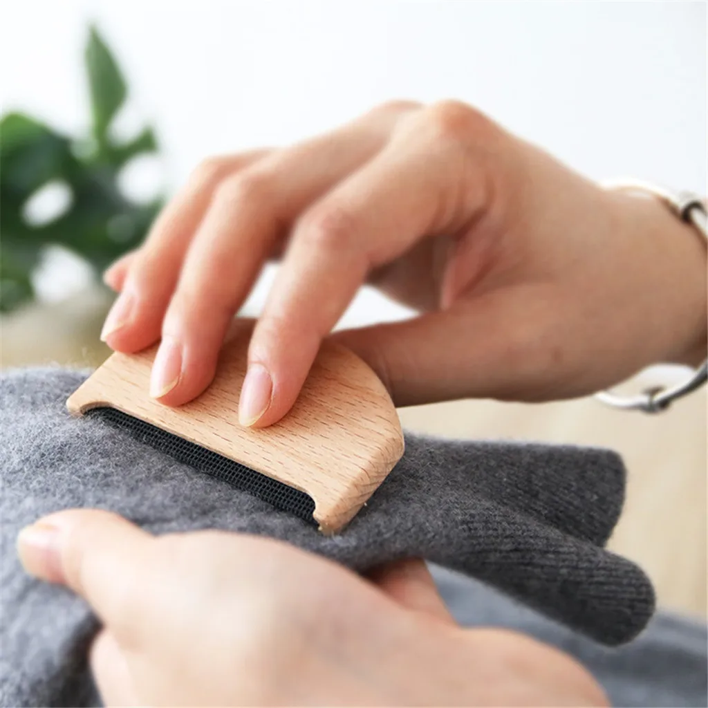 Portable Wood Hair Removal Comb Cashmere Pilling Remover Cloths Sweater Lint Remover Shaver Comb Household Cleaning Tool