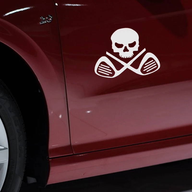 

EmpireYing Golf Balls Club Crossbone License Car Sticker Plate Putter Driver Door Wall Vinyl Decal Skull Cue Elegant Sports