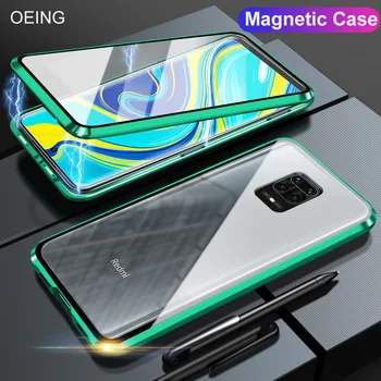 

Magnetic Case for Xiaomi Redmi Note 9S Case Tempered Glass Cover Double Shockproof for Redmi Note 8 7 Pro 8T 9 Pro Max Case