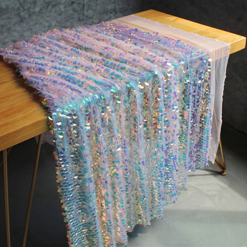 

3d Laser Square Mermaid Sequin Mesh Fabric Backdrop For Blinds Photography Backdrops Wedding Backdrop Photo Backdrop DIY Hot