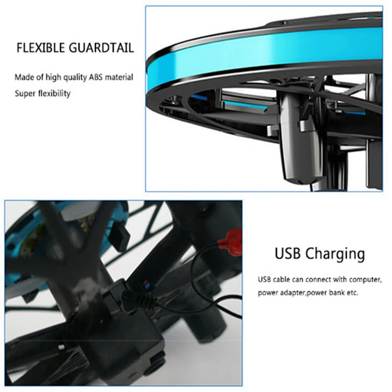 Anti-collision Mini UFO RC Hand drone Infraed flying Helicopter 830 Rotate Sensing Induction dron Electronic Flayaball Kids Toys