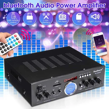 

2500W Home Theater Amplifiers 110-220V bluetooth Home Power Amplifier Audio Stereo AMP Mixer USB FM