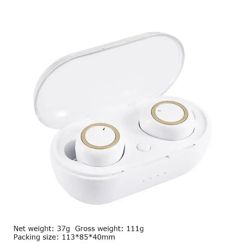 Bluetooth Binaural Earphones with 300mAh Digital Charging Case TWS Wireless 5 0 Touch Control Headphones Handsfree