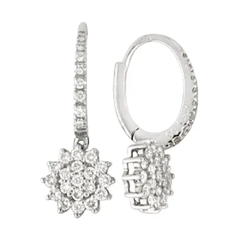 

Earrings in sterling silver 925MLS with in rhodium and zircons microengastadas. Closure Wires
