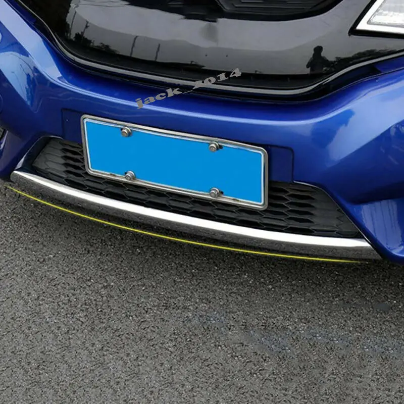 Серебристый передний нижний бампер литьевая гарнитура протектор для Honda Jazz Fit GF