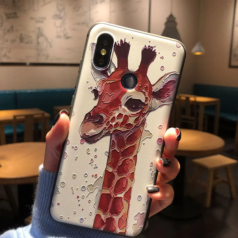 Мягкий чехол из ТПУ с 3D тиснением в виде животных для XiaoMi Mi 9 8 Mi8 SE Mix 3 2S 6X mi 9SE se