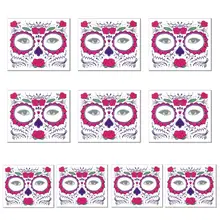 Halloween Face Temporary Tattoos Stickers Day of the Dead Sugar Skull Floral Skeleton Mask Unisex Mexican Party Favor Supplies Tattoo Halloween Face Temporary Tattoos Stickers Day of the Dead Sugar Skull Floral Skeleton Mask Unisex Mexican Party Favor Supplies Tattoo