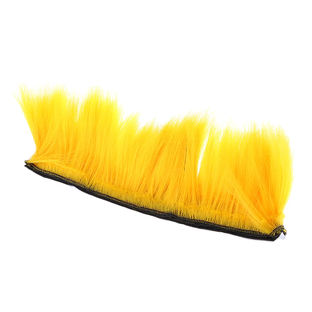 2pcs DIY Helmet Mohawk Hair Punk Hair for Motorcycle Ski Snowboard Helmets - Blue and Yellow, 30cm