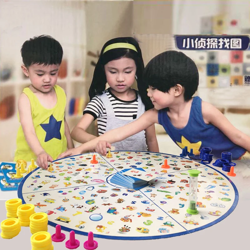 Puzzle Detectives Game Looking Chart Board Brain Training Educational Game Strategy High Quality Plastic Card Party for Kid Y017