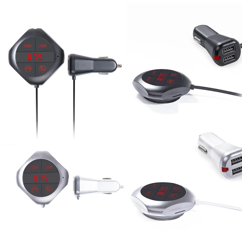 Автомобильный Bluetooth FM передатчик Громкая связь вызов аудио приемник авто MP3 плеер двойной USB быстрое зарядное устройство автомобильные аксессуары голосовая навигация