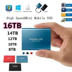 HDD 16 TO Externe Lecteur À État Solide 12 TO Périphérique De Stockage Disque dur 10 TO Ordinateur Portable USB3.0 SSD Disque Dur Mobile msata 