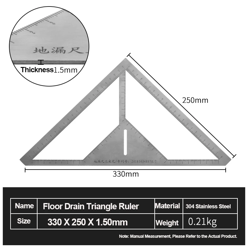 triangular com precisão, régua triangular, de aço