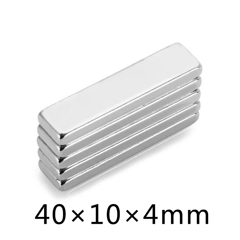 

10/50/100pcs 40 x 10 x 4 mm Square Neodymium Magnet Block N35 Permanent Super Strong Powerful Magnetic Magnets Rare Earth NdFeb