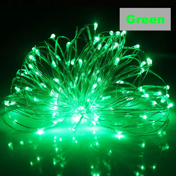 Светодиодный строка светильник Медный провод Fariy светильник, USB/Батарея работает Гирлянда украшение 2 м 5 м 10 м, свадьбы, Рождества, светильник вечерние светильник s - Испускаемый цвет: Green