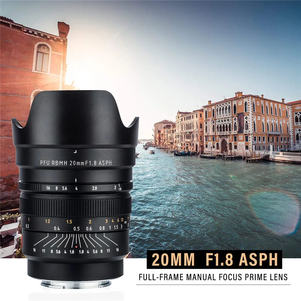 VILTROX 20mm f/1.8 ASPH Full-Frame Wide Angle-Prime Fixed Focus for Camera Sony NEX E A9 A7M3 A7RIV A7III A7S A6500 Nikon Z6 Z7 |