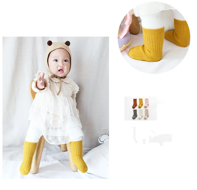 Winter Cotton Thicken Children's Socks Baby Kids Warm Tube Socks Toddler Boys Girls Solid Floor Stripes Socks Baby Cheap Stuff
