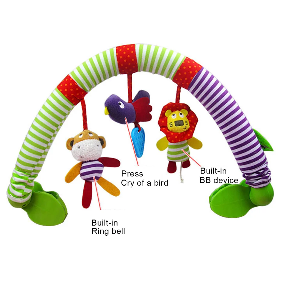Детские игрушки-погремушки, коляска, токарный станок, автомобильное сиденье, детская кроватка, подвесная игрушка для новорожденных, мобиль для детской кроватки, развивающие игрушки для детей 0-12 месяцев, погремушка - Color: PJ3335D