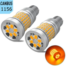 2X P21W BA15S PY21W BAU15S LED Canbus No Error No Hyper Flash Amber Car Turn Signal Light For Ford Mondeo Mk4 Mk3 Mk5 Mk6 Mk7