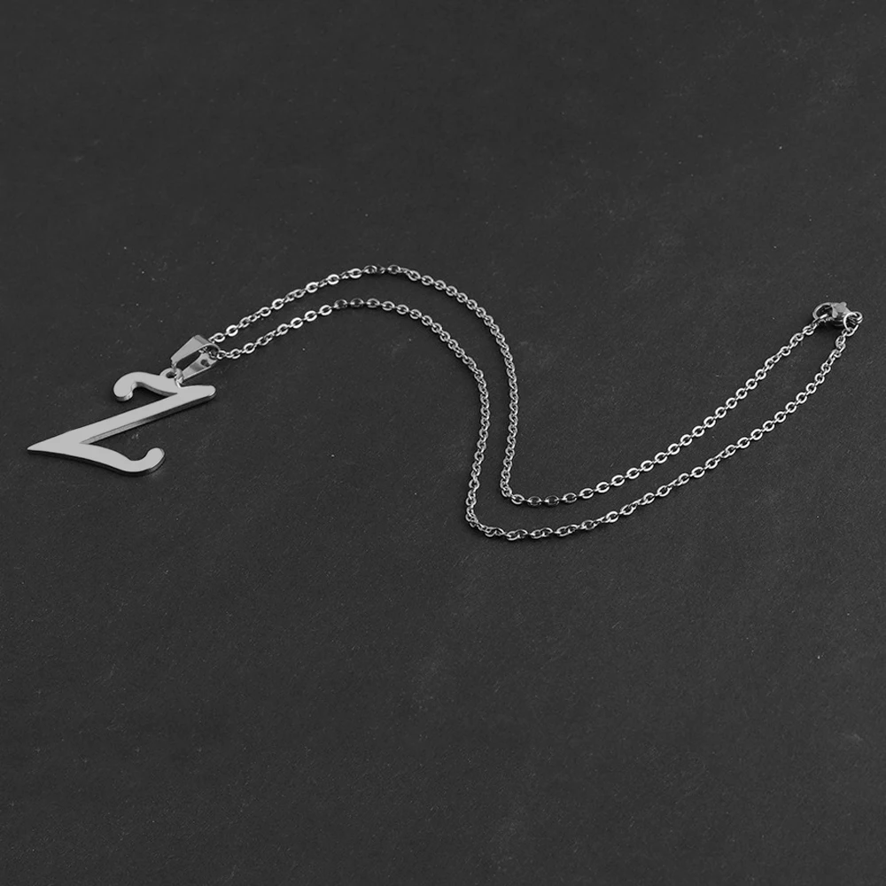 Fashion Capital Letter Dainty Neckaces Jewelry Stainless Steel A-Z Alphabet Initial Pendant Best Friend Gift Femme 3